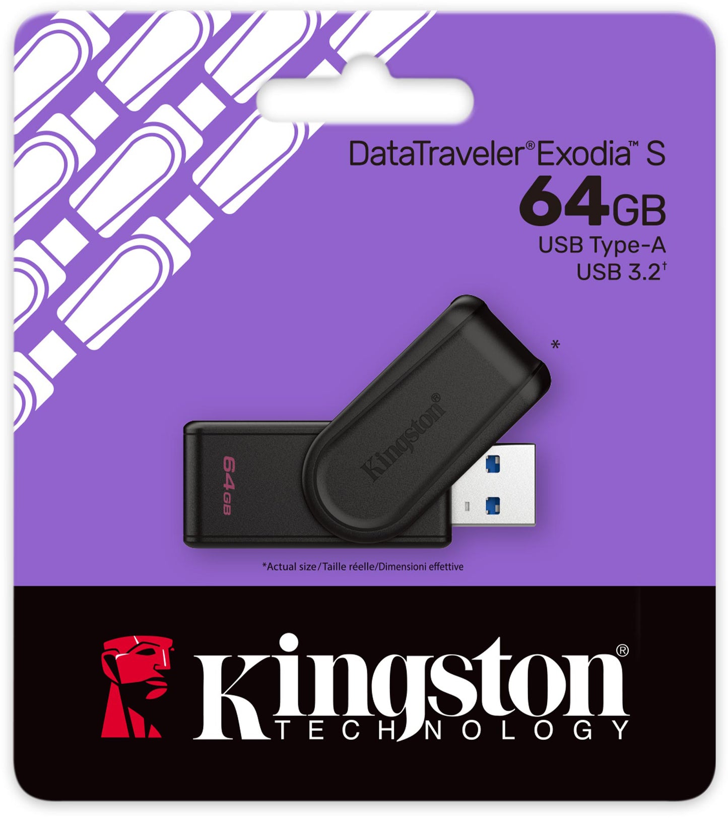 Mémoire Externe USB-A 3.2 Kingston DT Exodia S, 64Gb DTXS/64GB