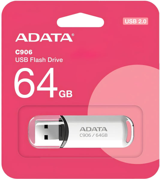 Mémoire externe USB-A Adata C906, 64 Go AC906-64G-RWH