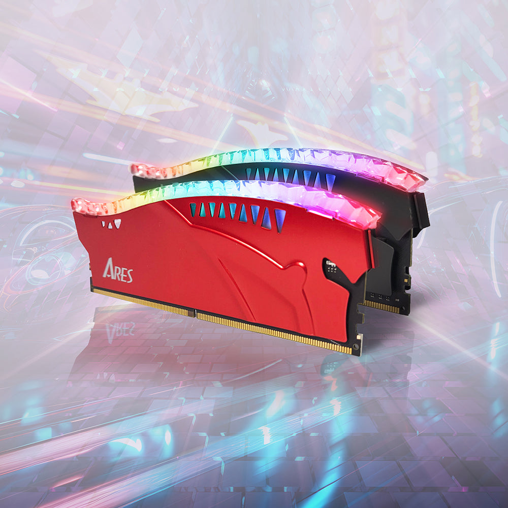 Mémoire RAM Dato Ares Armor Lite, DDR4, RGB, 8GB, 3600Mhz, CL18, Rouge ARB8G4R36