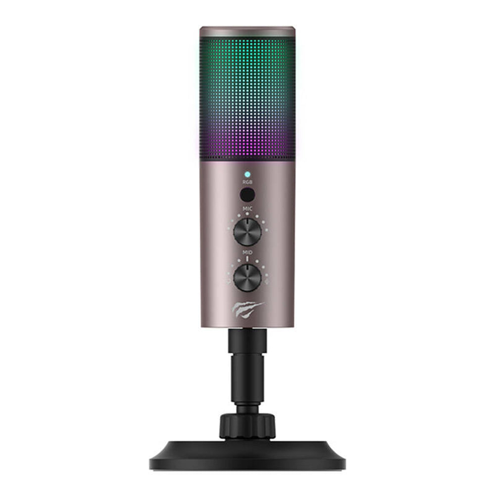 Microphone Gaming HAVIT GK61, RGB, USB-C, Gris