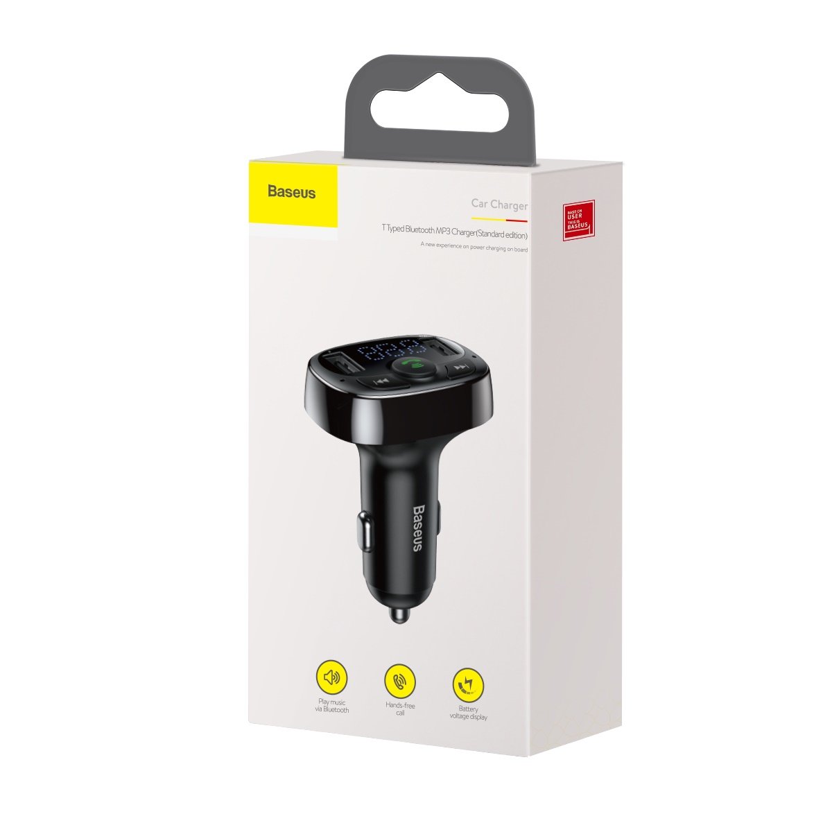 Modulateur FM Bluetooth Baseus S-09A, 2 x USB-A - 1 x microSD CCMT000001
