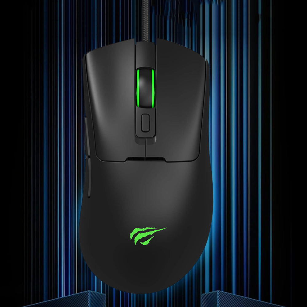 Souris Gaming Filaire USB HAVIT MS966, RGB, 800DPI - 12000DPI, 1.6m, Noir