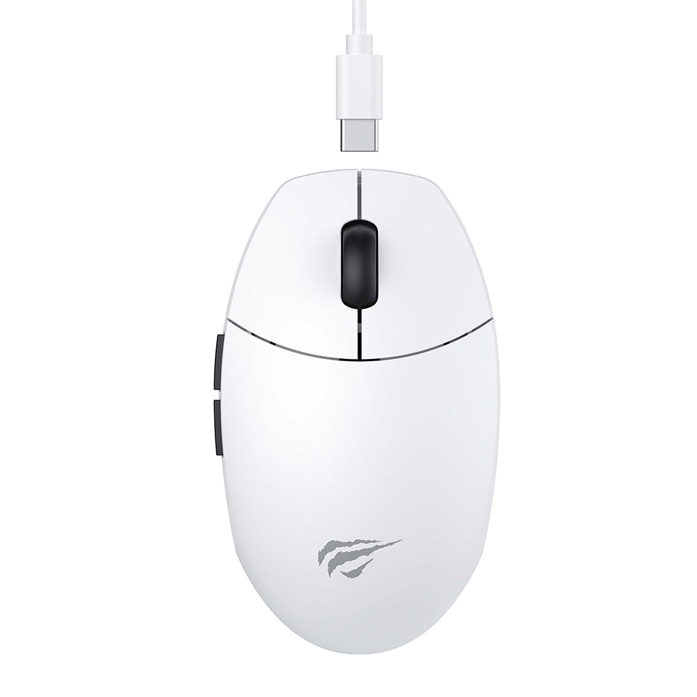 HAVIT MS1039W Wireless Gaming Mouse, 800DPI - 7400DPI, Wi-Fi / Wired, White