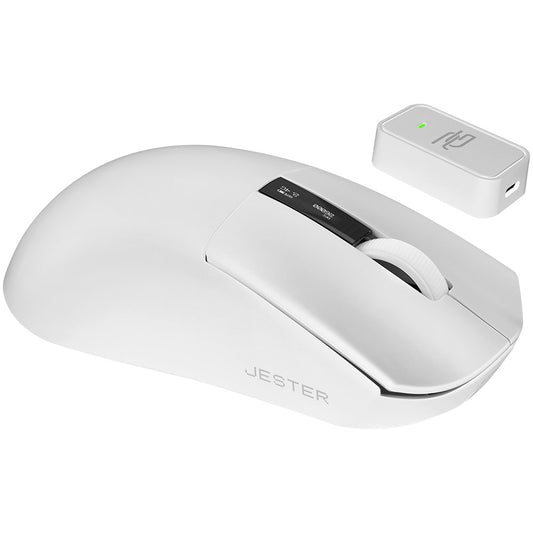 Souris Gaming Sans Fil Proove Jester, 800DPI - 26000DPI, Écran OLED, Blanc WMJS00022002