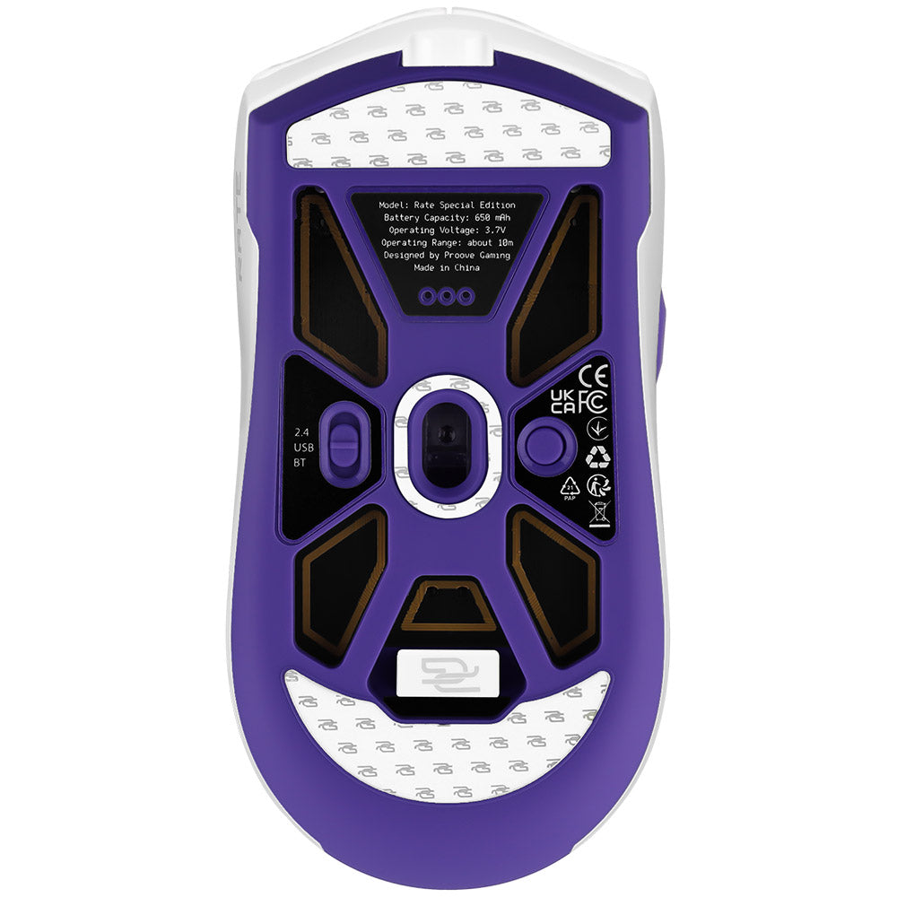 Souris Gaming Sans Fil Proove Rate Édition Spéciale, 800DPI - 12000DPI, Blanc CMRTWRS03002