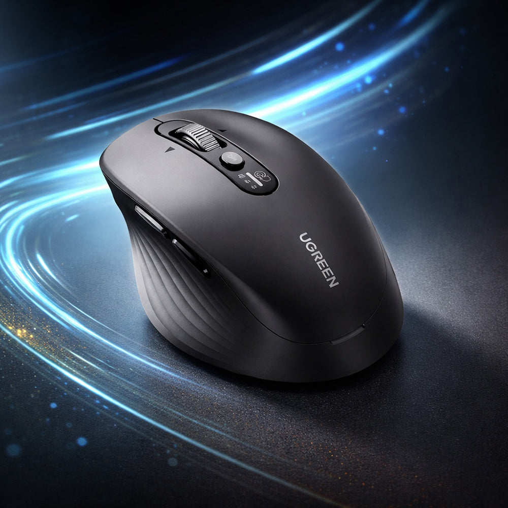 Souris sans fil UGREEN M752 (75498B), 5000DPI, BT / Wi-Fi, Noir