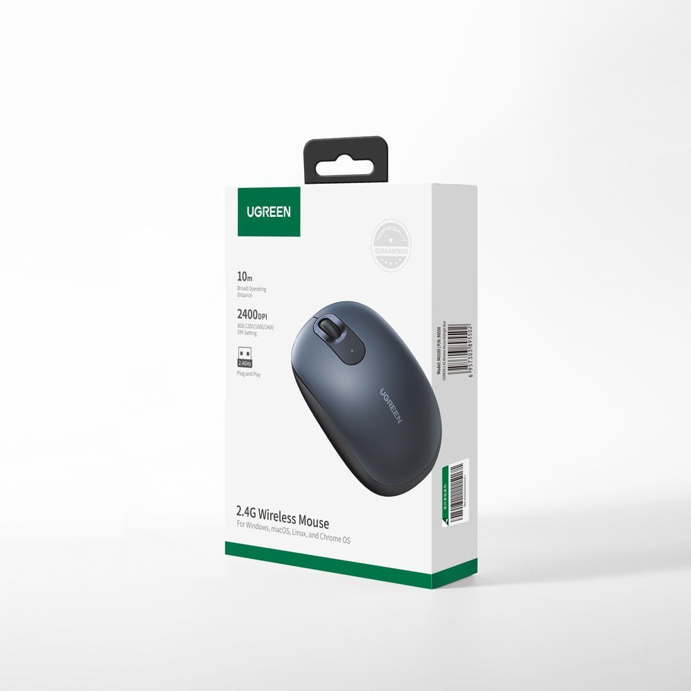 Souris sans fil UGREEN MU105, 2400DPI, Bleu Marine