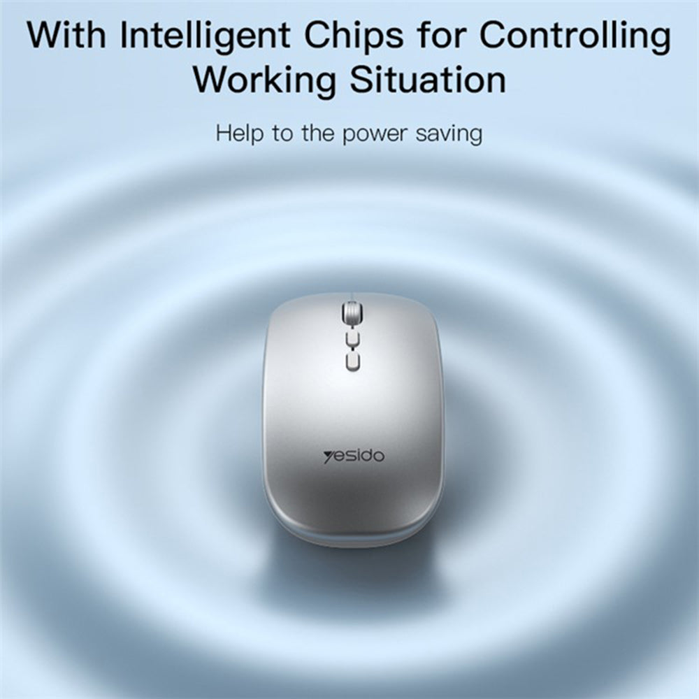 Souris sans fil Yesido KB15, 800DPI - 1600DPI, Argenté