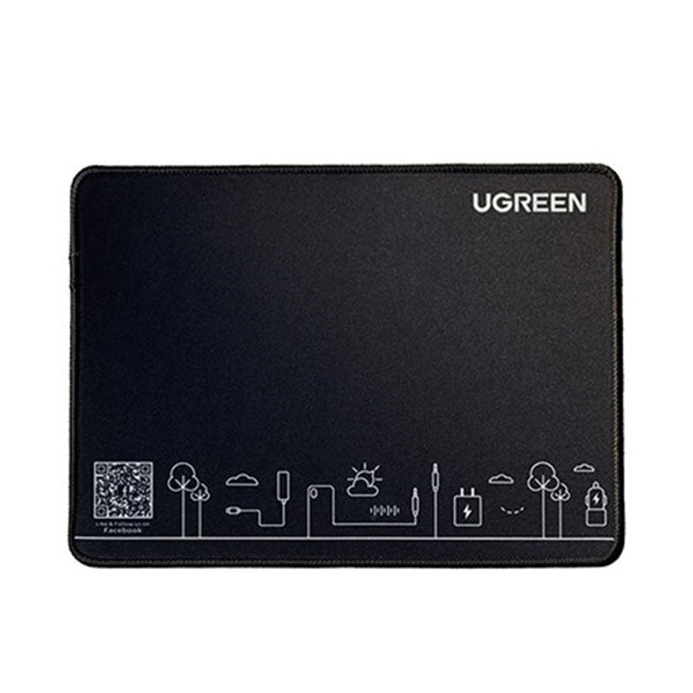 Tapis de souris gaming UGREEN CY016, 260mm x 200mm x 4mm, Noir