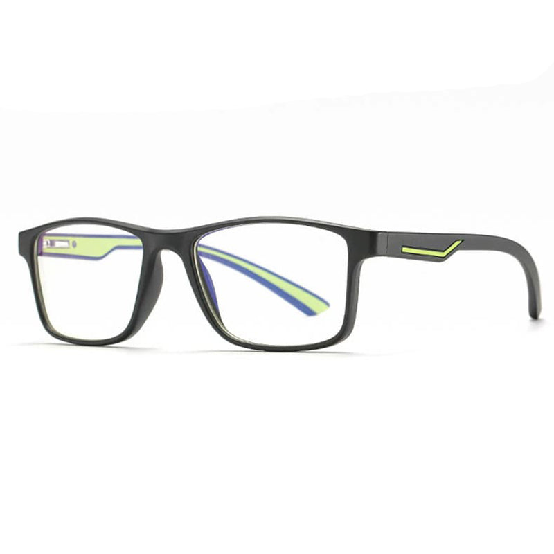 Lunettes d'ordinateur pour hommes Techsuit F2388, anti-lumière bleue, noir et vert