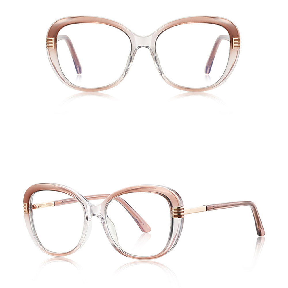 Techsuit 2265 Women's Computer Glasses, Anti-Blue Light, Light Brown