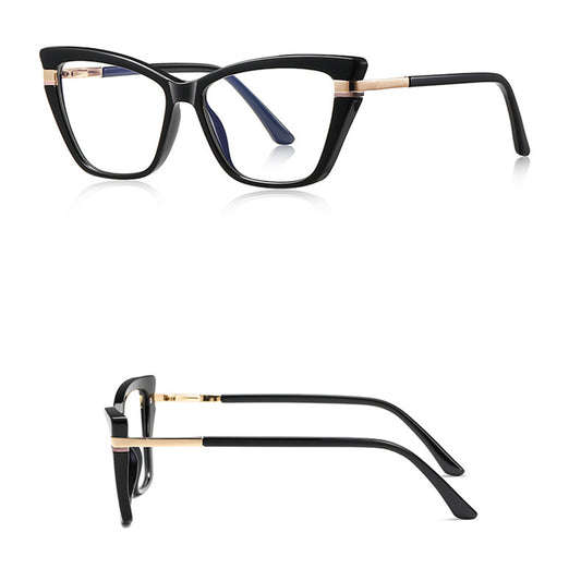 Lunettes d'ordinateur pour femmes Techsuit 2271, Anti-Lumière Bleue, Noires