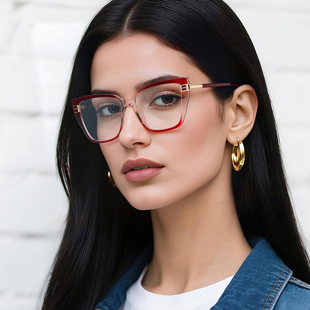 Lunettes d'ordinateur pour femmes Techsuit 2275, Anti-Lumière Bleue, Noires Dorées