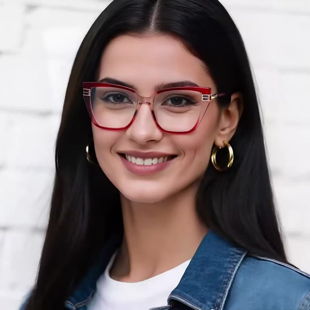Lunettes d'ordinateur pour femmes Techsuit 2275, Anti-Lumière Bleue, Noires Dorées
