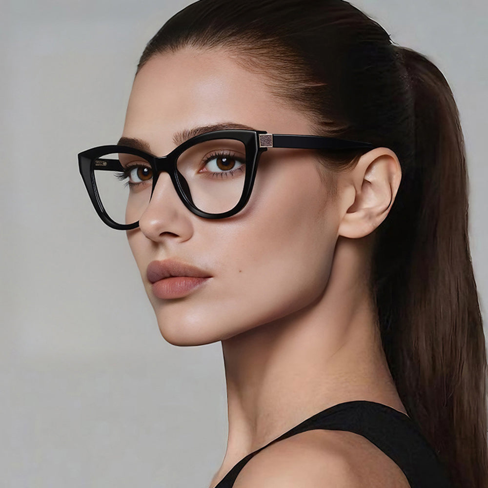 Techsuit 2276 Women's Computer Glasses, Anti-Blue Light, Black