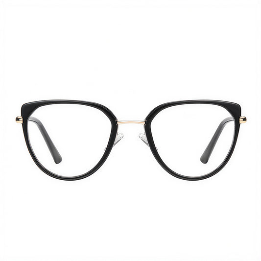 Lunettes d'ordinateur pour femmes Techsuit 82290, Anti-Lumière Bleue, Noires Dorées