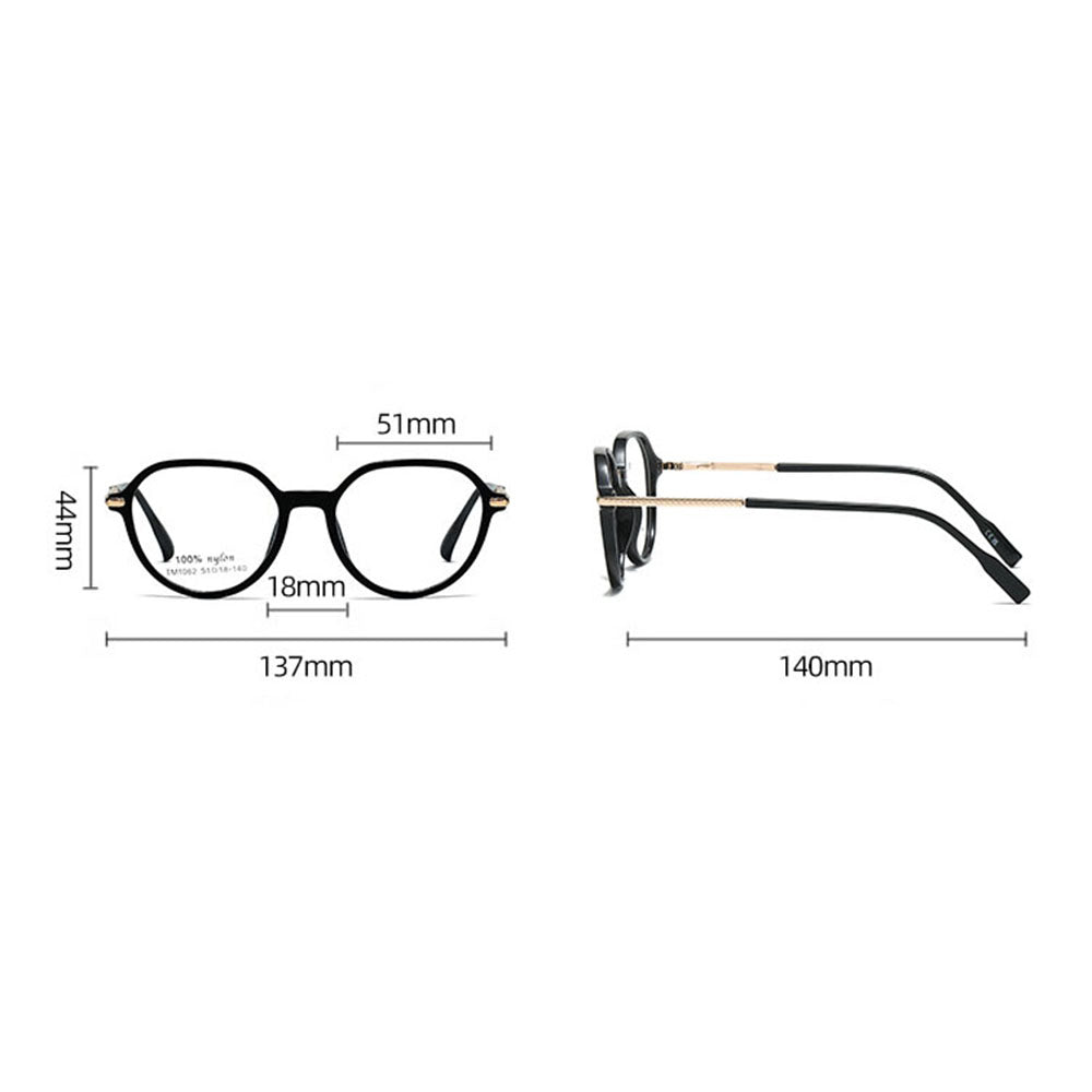 Lunettes d'ordinateur unisexes Techsuit TM1062, anti-lumière bleue, noires