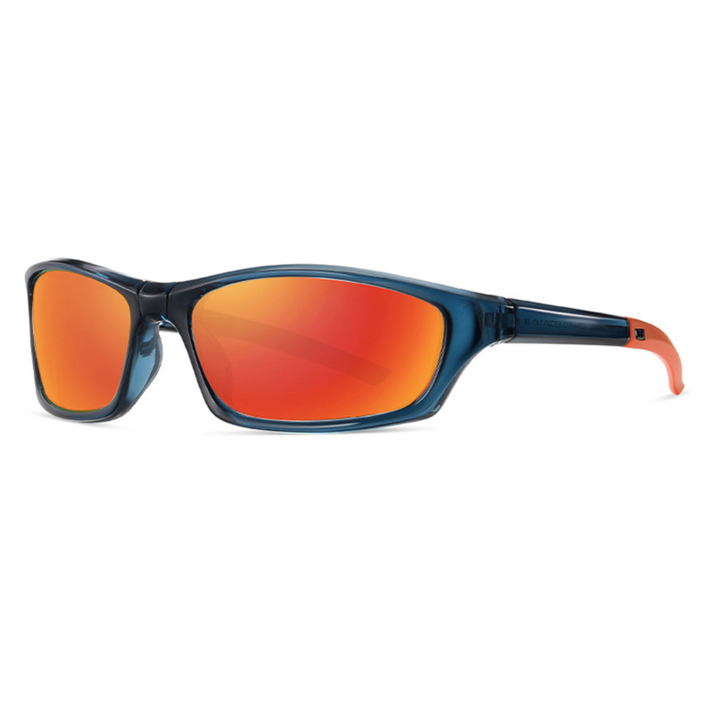 Lunettes de Cyclisme Unisex Techsuit 24101, Polarisées, Noir Orange