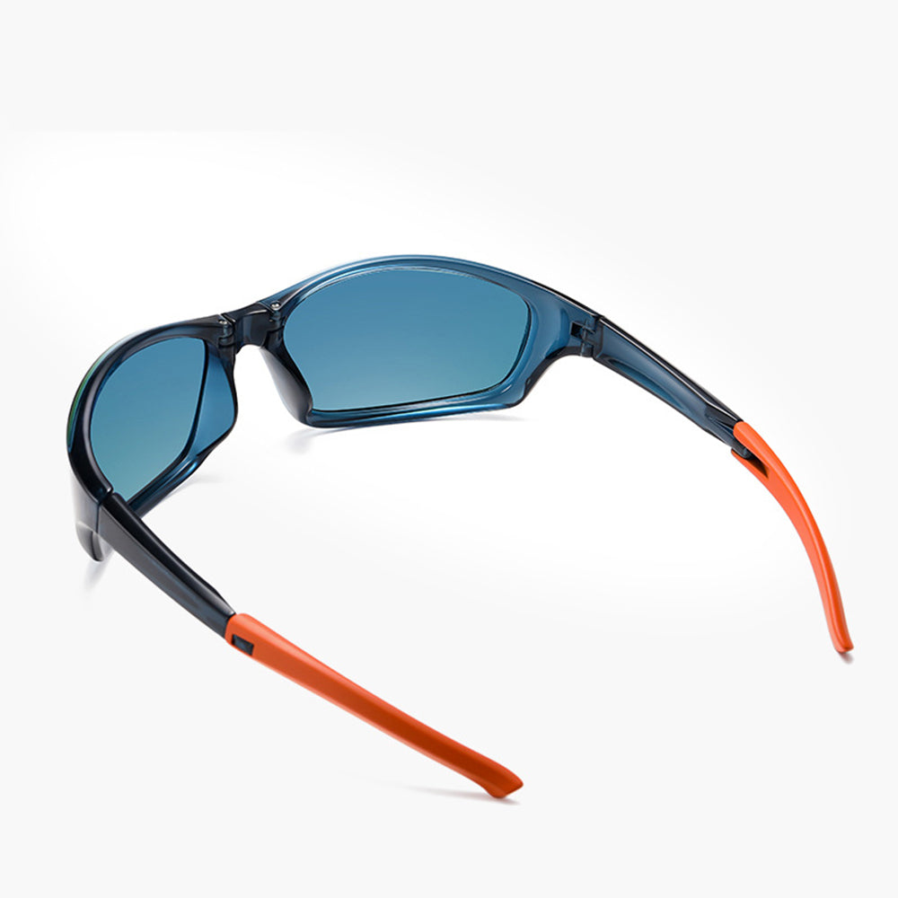 Lunettes de Cyclisme Unisex Techsuit 24101, Polarisées, Noir Orange