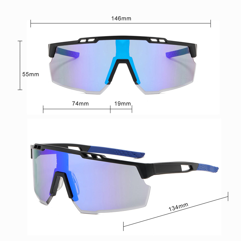 Unisex Cycling Glasses Techsuit 9963, Black Blue