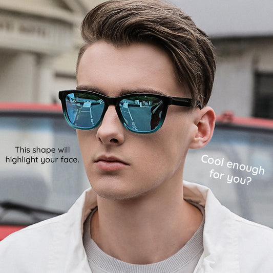 Lunettes de Soleil Homme Techsuit 0717, Polarisées, Protection UV, Noir Jaune