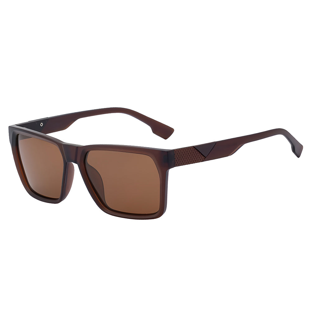 Lunettes de Soleil Homme Techsuit 8500, Polarisées, Protection UV, Marron