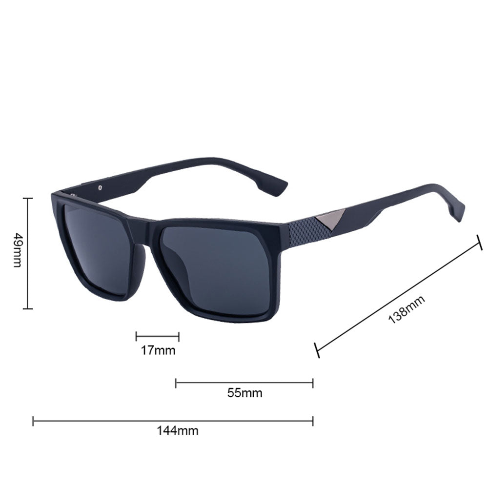 Lunettes de Soleil Homme Techsuit 8500, Polarisées, Protection UV, Noir Gris
