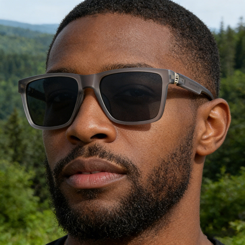 Lunettes de Soleil Homme Techsuit 8506, Polarisées, Protection UV, Noir Mat
