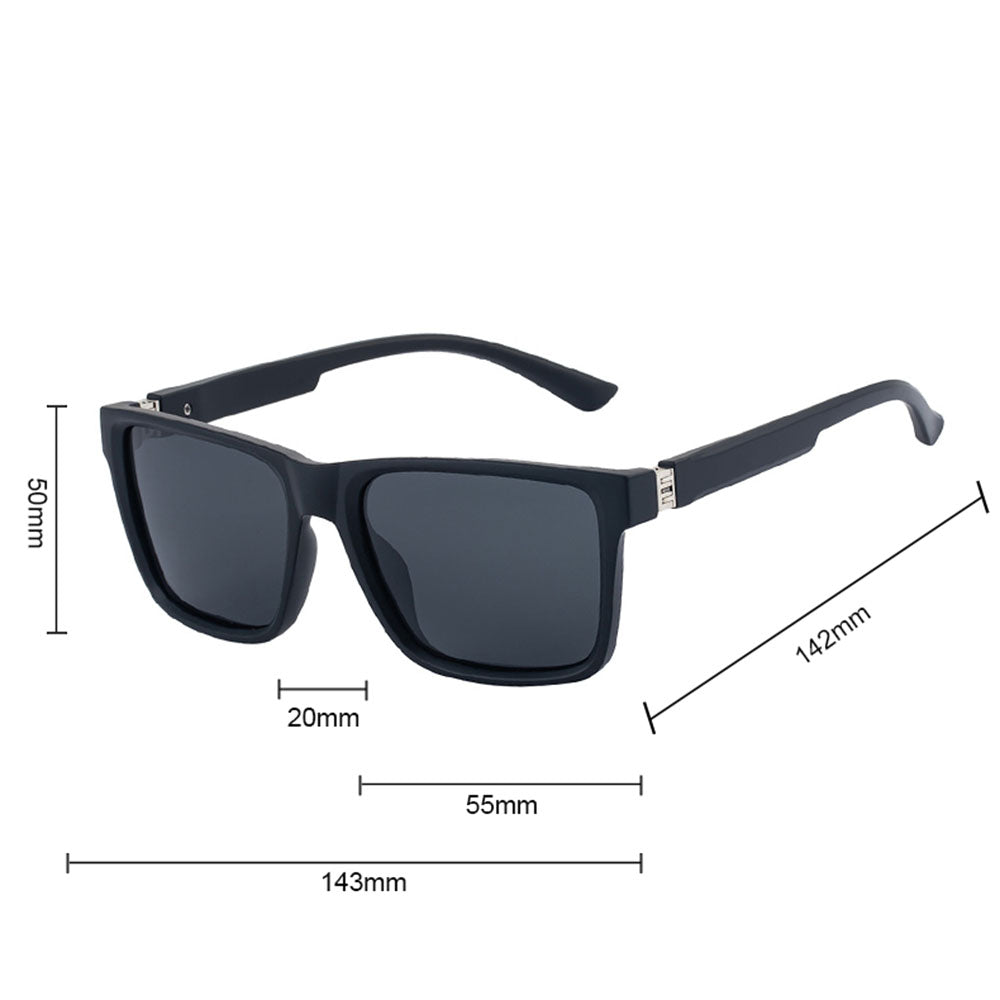 Lunettes de Soleil Homme Techsuit 8506, Polarisées, Protection UV, Noir Mat