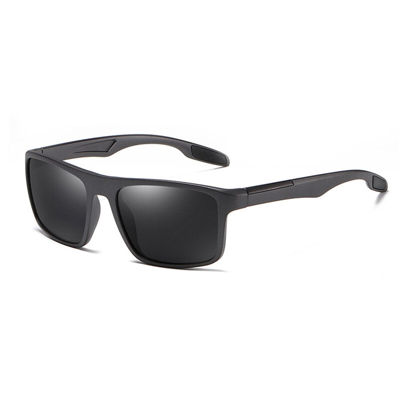 Men's Techsuit TR90 Sunglasses (MM101), Polarized, UV Protection, Matte Black Gray