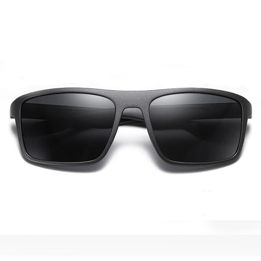 Lunettes de Soleil Homme Techsuit TR90 (MM101), Polarisées, Protection UV, Noir Mat Gris