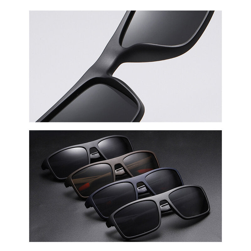 Men's Techsuit TR90 Sunglasses (MM101), Polarized, UV Protection, Matte Black Gray