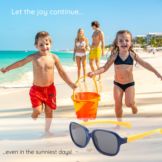 Lunettes de Soleil Bébé Techsuit 8192-C12, Polarisées, Bleu Jaune