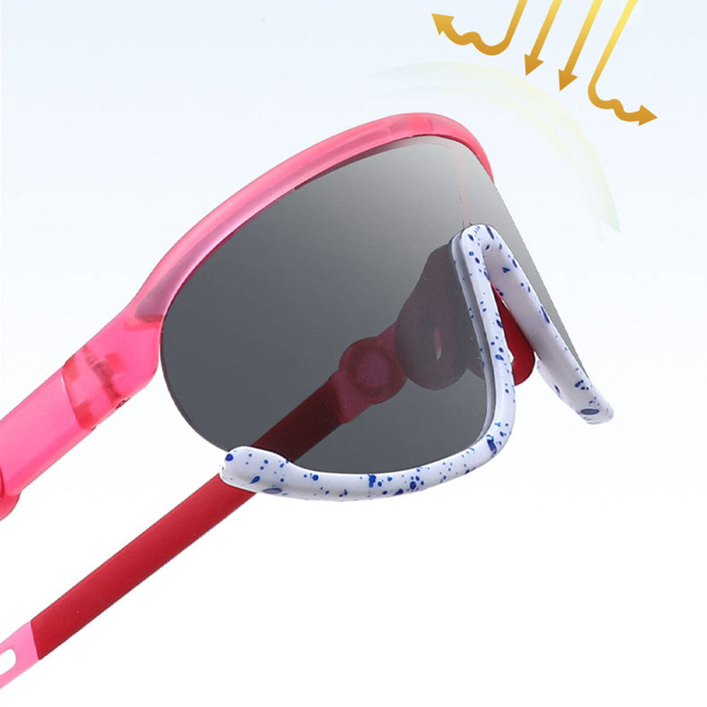 Lunettes de Soleil Enfants Techsuit 2025, Polarisées, Protection UV, Rose