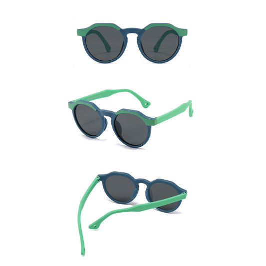 Lunettes de Soleil Enfants Techsuit 601, Polarisées, Protection UV, Vert Bleu