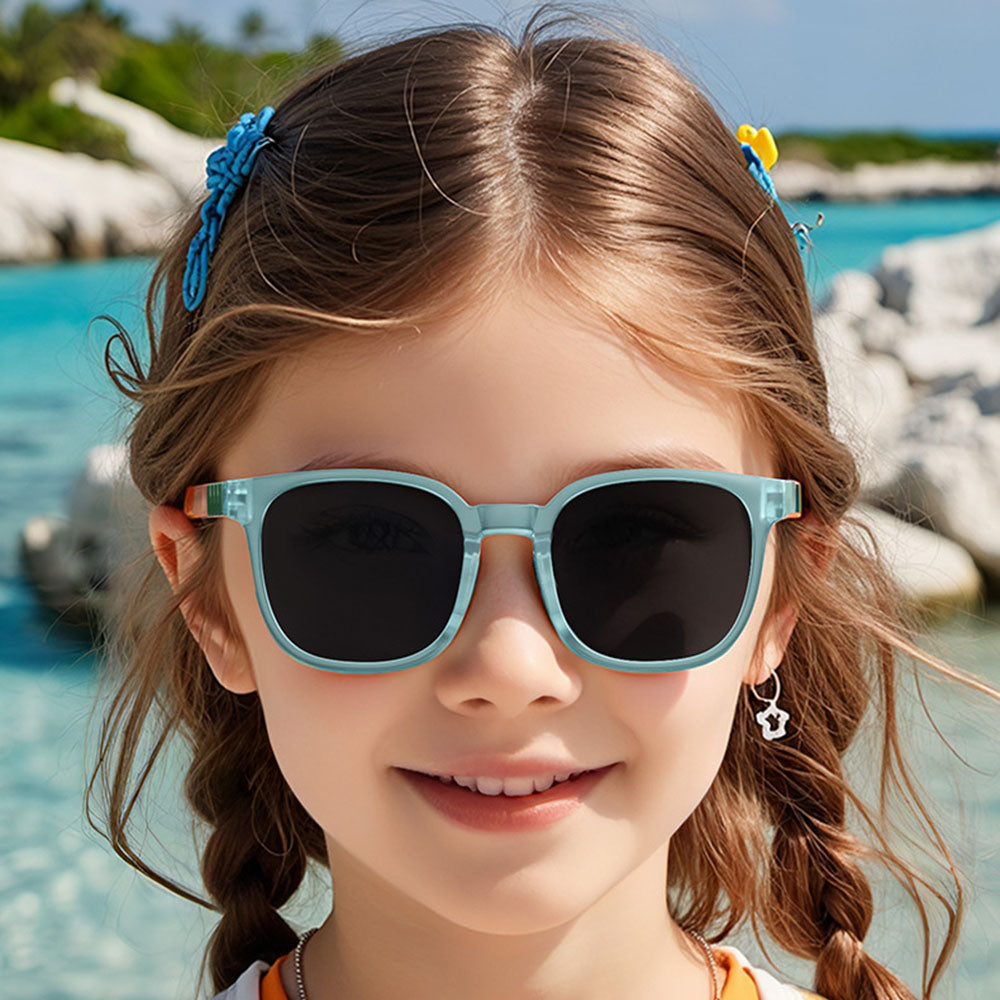 Techsuit 9694 Kids' Sunglasses, Polarized, UV Protection, Blue Black