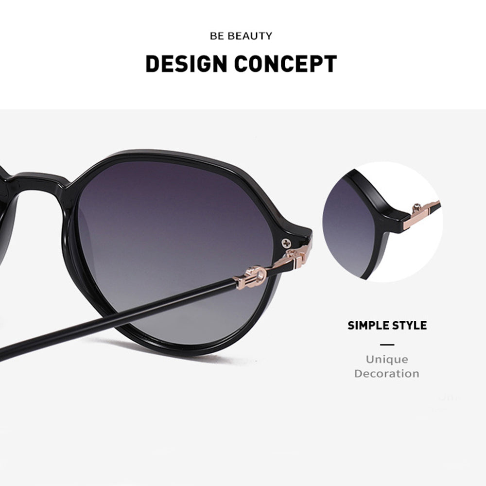 Lunettes de Soleil Femme Techsuit 2203, Polarisées, Protection UV, Noir Gris