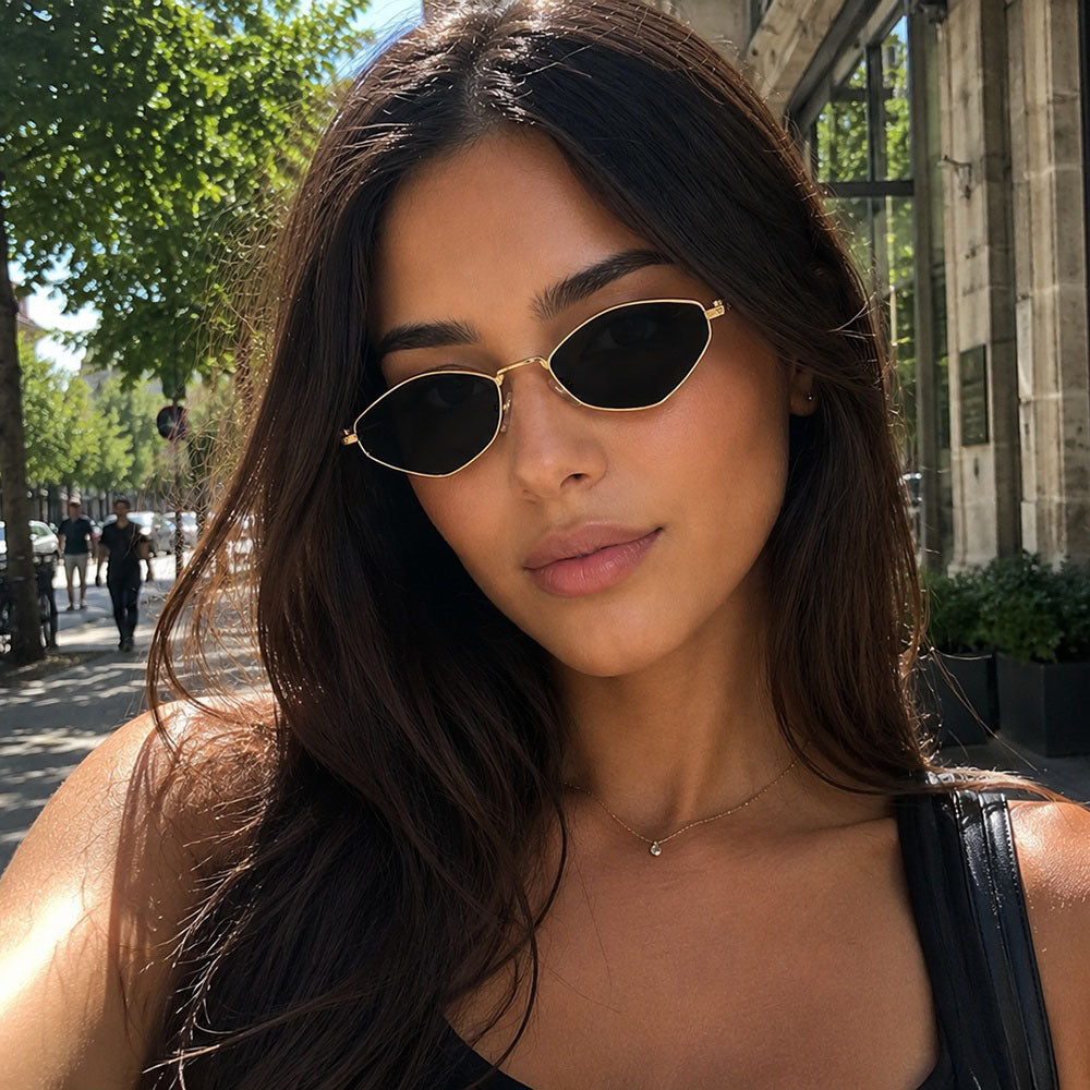 Lunettes de Soleil Femme Techsuit 6206, Or et Noir