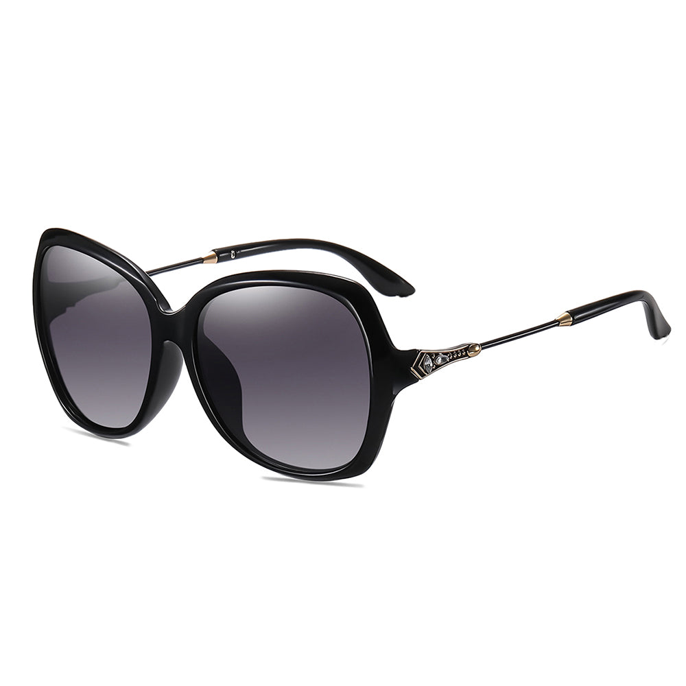 Lunettes de Soleil Femme Techsuit 8881, Polarisées, Protection UV, Noir Gris