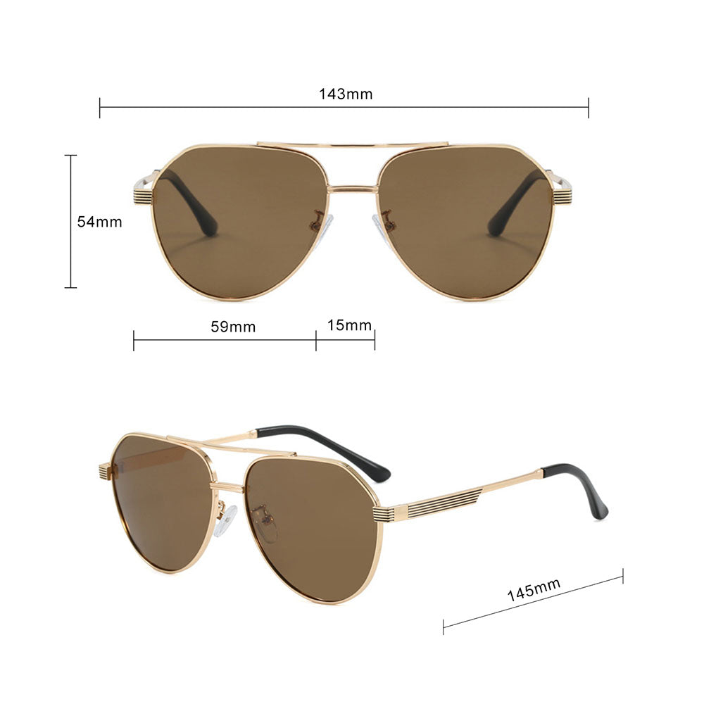 Lunettes de Soleil Unisex Techsuit 8622, Polarisées, Protection UV, Dorées