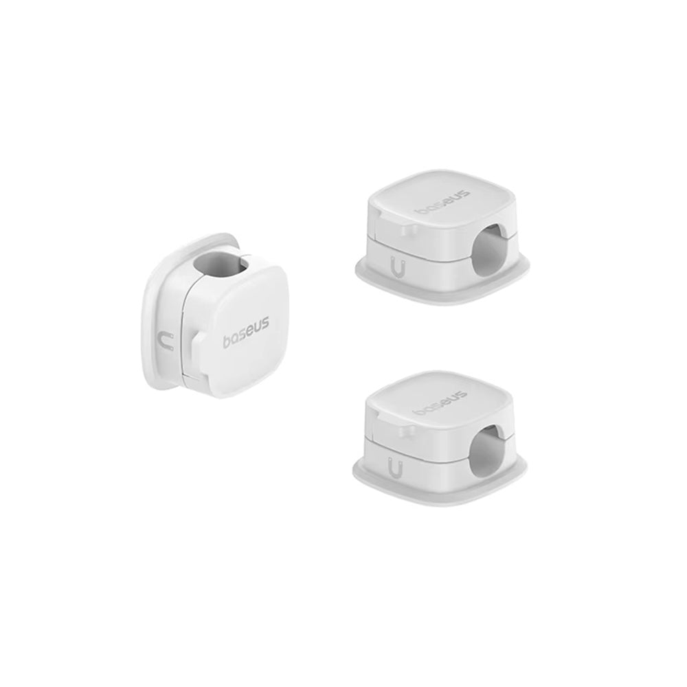 Organisateur de Câbles Baseus Lite Magnétique, Set de 3 Pièces, Blanc B01331106211-00