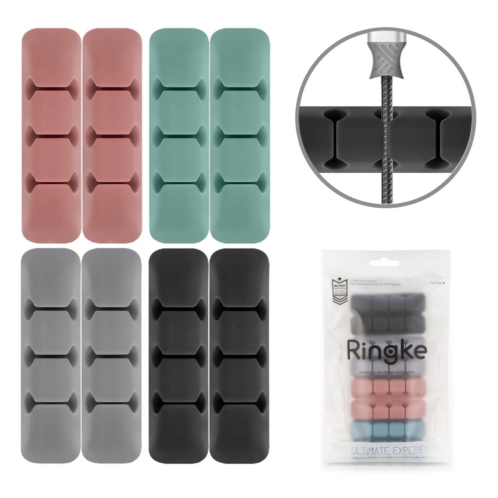 Organisateur de Câbles Ringke, Set 8 pièces, Couleurs Variées