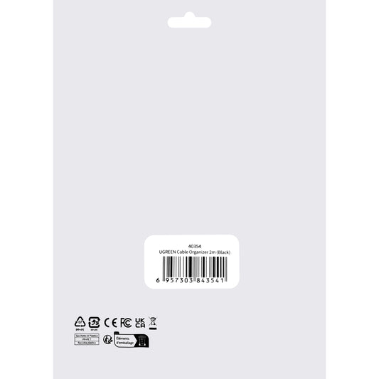 Organisateur de câbles UGREEN LP124, Velcro, 2m, Noir