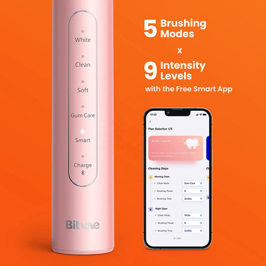 Brosse à dents électrique Bitvae S2 Smart, rose