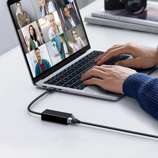 Carte réseau Techsuit AC19, RJ45, USB, Noire