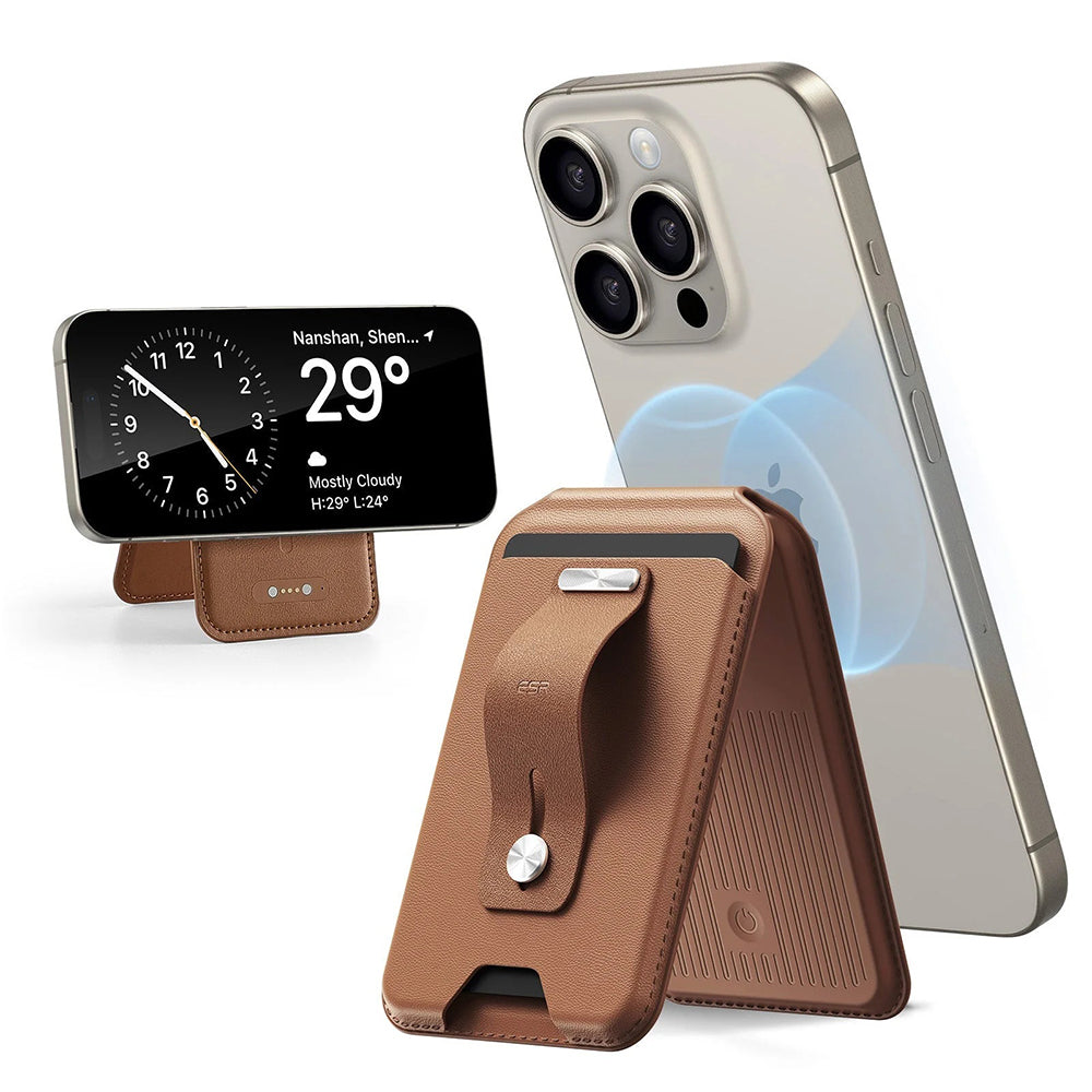 Portefeuille MagSafe, ESR, Findy my Wallet 3C, Marron
