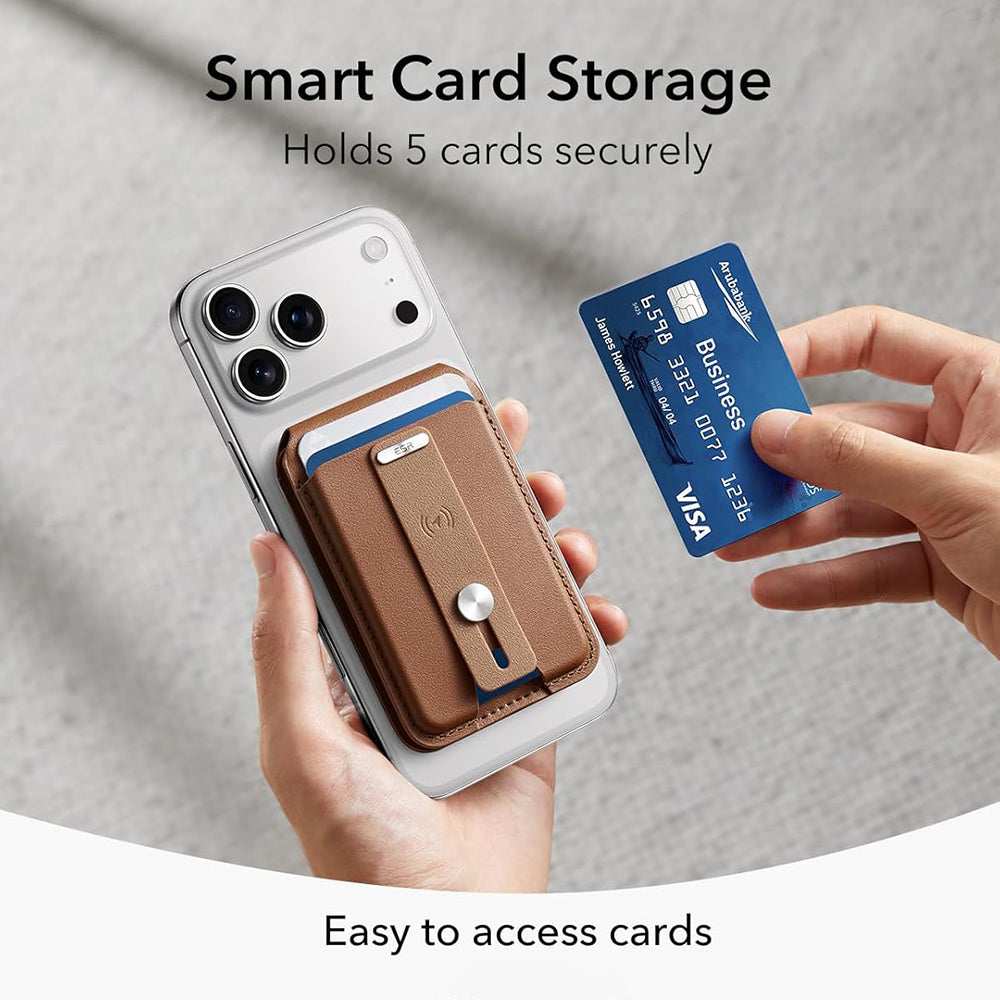 Portefeuille MagSafe, ESR, Findy my Wallet 5C, Marron