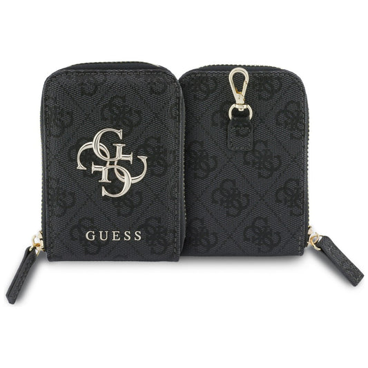 Portefeuille et Lanière Téléphone Guess 4G Logo Métallique, Noir