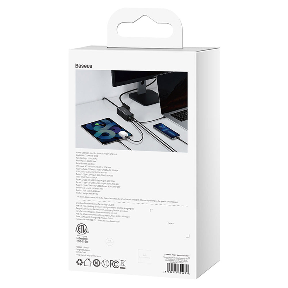 Rallonge Baseus PowerCombo US, 1 x Prise, Noir PSZM000201