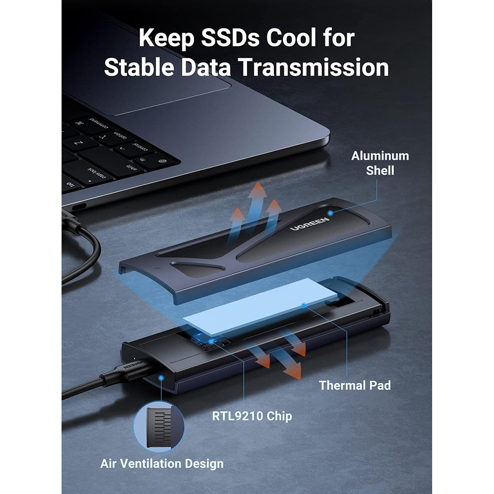 UGREEN CM578 Rack for M.2 NVMe SSD, Gray